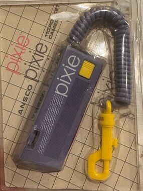 Pixie 110 vintage camera.  Film photography.  New old stock – Purple/Yellow